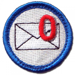 The nerd merit badge for Inbox Zero, from nerdmeritbadges.com. The nerd merit badge for Inbox Zero, from nerdmeritbadges.com.