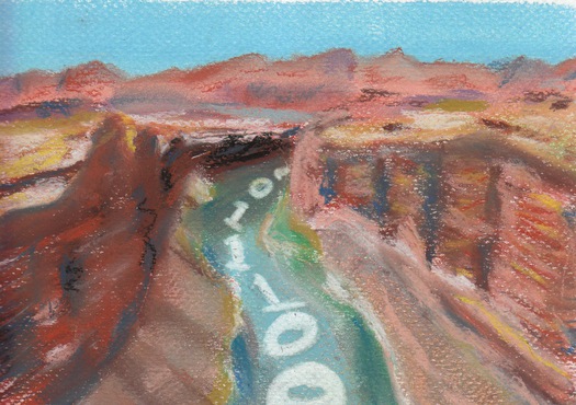 It's a bitstream (nerd joke) A digital river flowing through a canyon